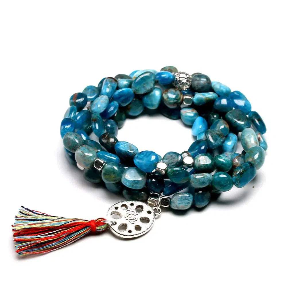 Blue Apatite Gemstone Necklace