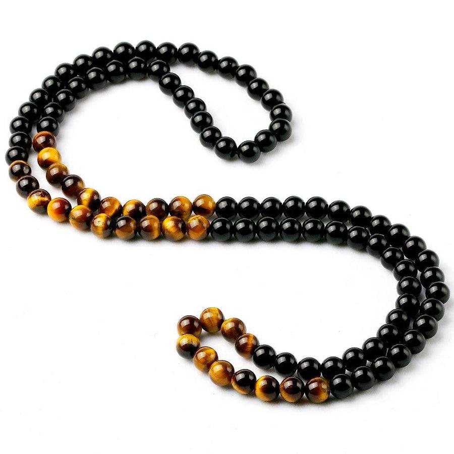 Mala: Onyx & Tiger's Eye Protection