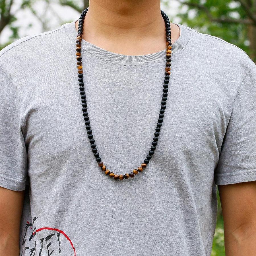 Mala: Onyx & Tiger's Eye Protection