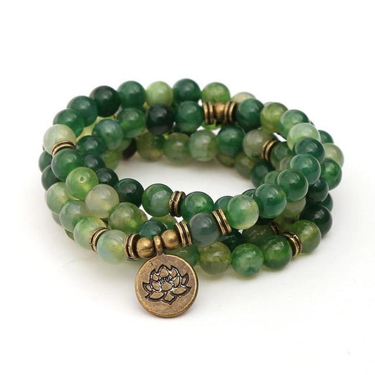 Green Onyx Stability & Strength Mala