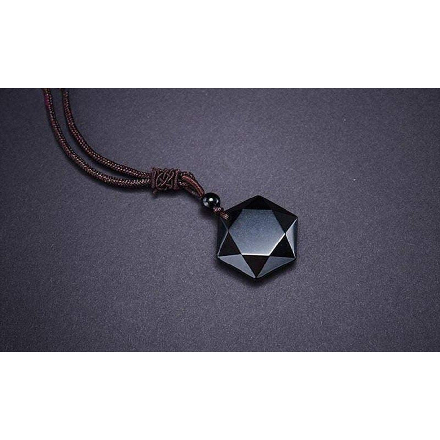 Black Obsidian Star Pendant