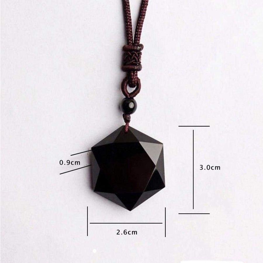 Black Obsidian Star Pendant