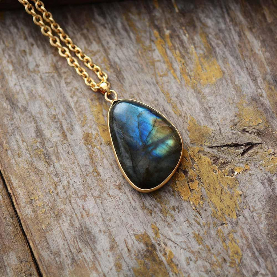 Labradorite Tear Drop Pendant