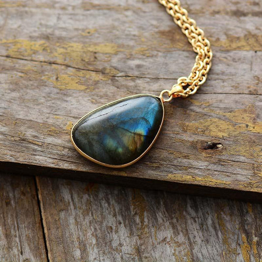 Labradorite Tear Drop Pendant.