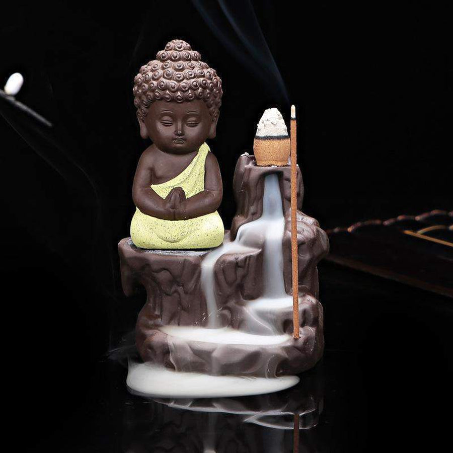 Zen Buddha Waterfall Incense Burner