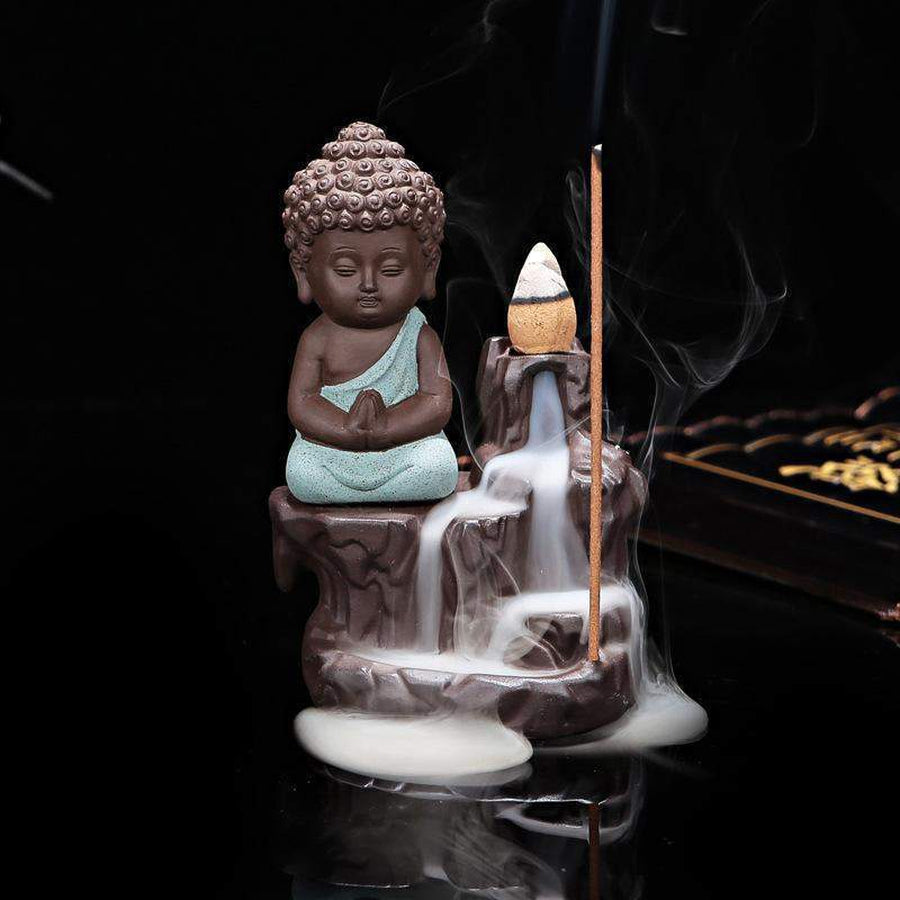 Zen Buddha Waterfall Incense Burner