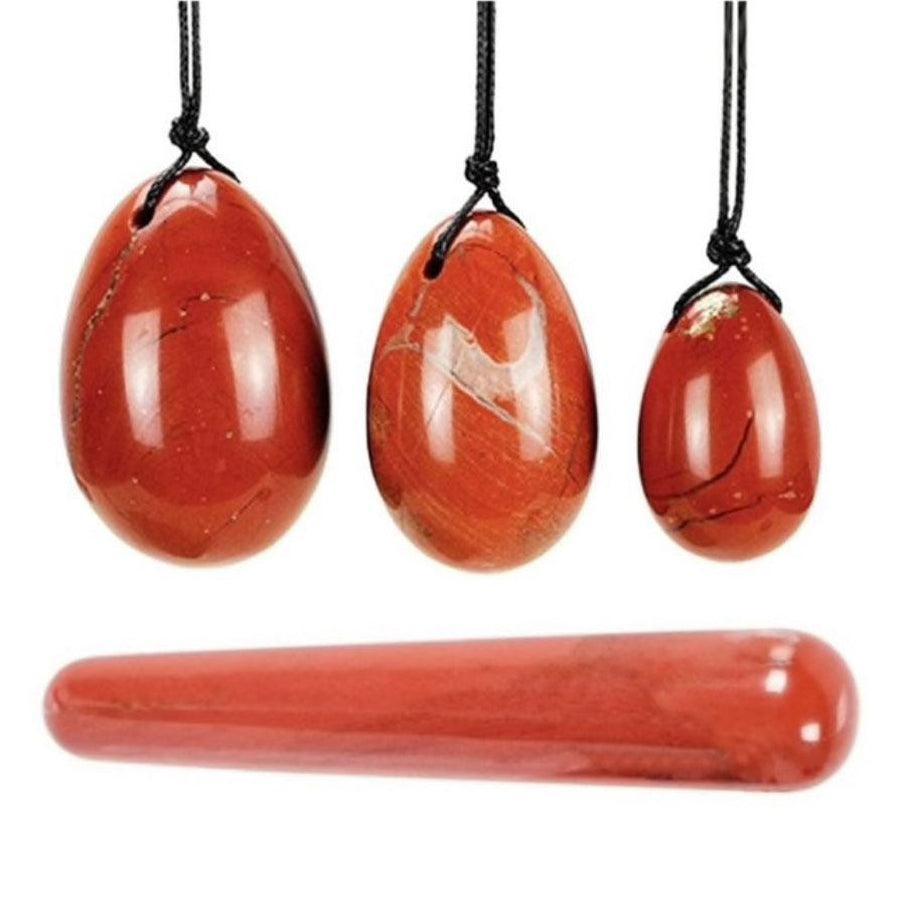 Red Jasper Yoni Eggs Set