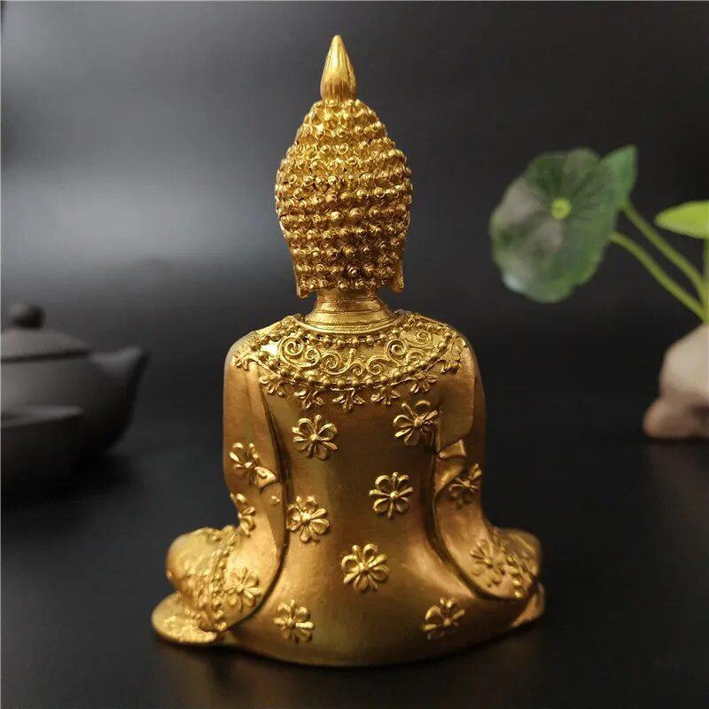 Gold Buddha Statue in Namaste Pose